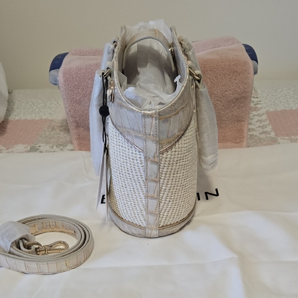 BRAHMIN JENNY SATCHEL TOTE/CROSSBODY IN TIRAMISU MANAVA. NWT - Picture 10 of 15